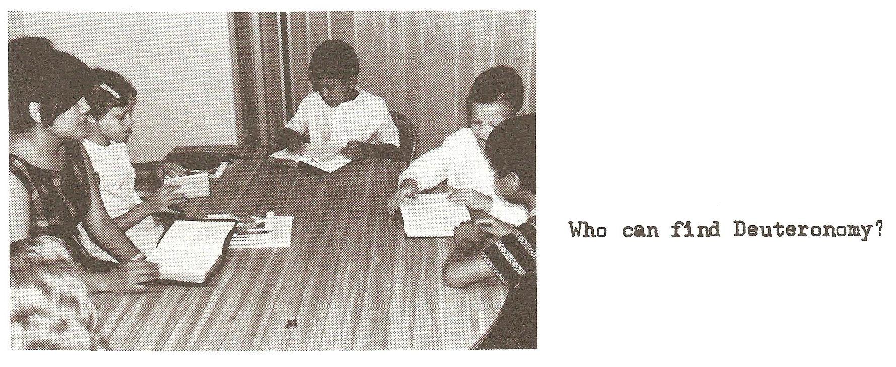 Bible study in Sunday school